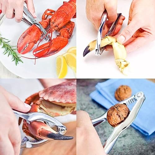 Miniatura 6 de 26 herramientas de mariscos que incluyen galletas de cangrejo, tijeras de mariscos, cáscara de langosta, martillo de cangrejo y tenedores de