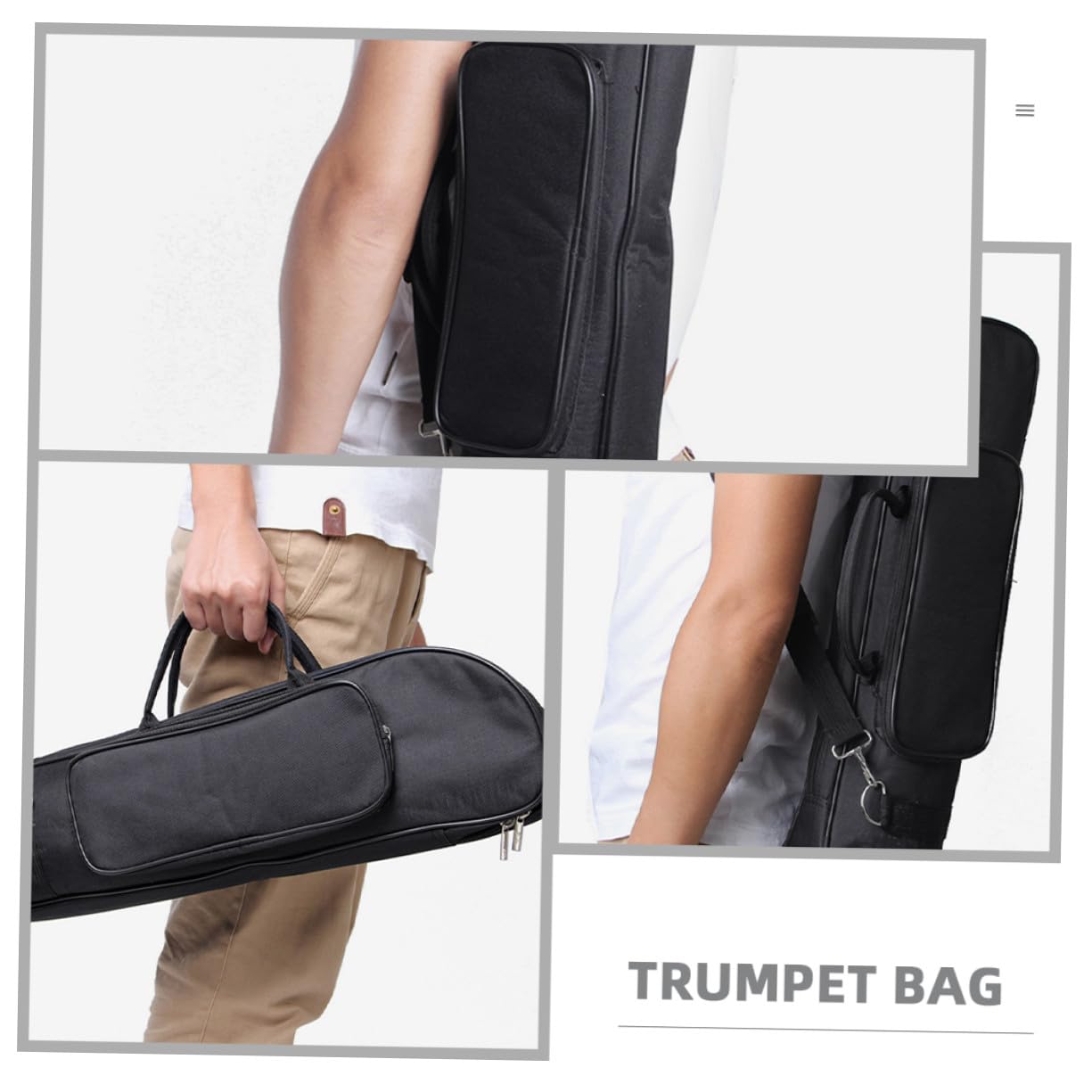 Alipis Bolsa de Trompeta de Oxford con Acolchado y Correa para Hombro Estuche Portátil para Jóvenes Músicos con Compartimentos para Accesorios y Protección contra Daños