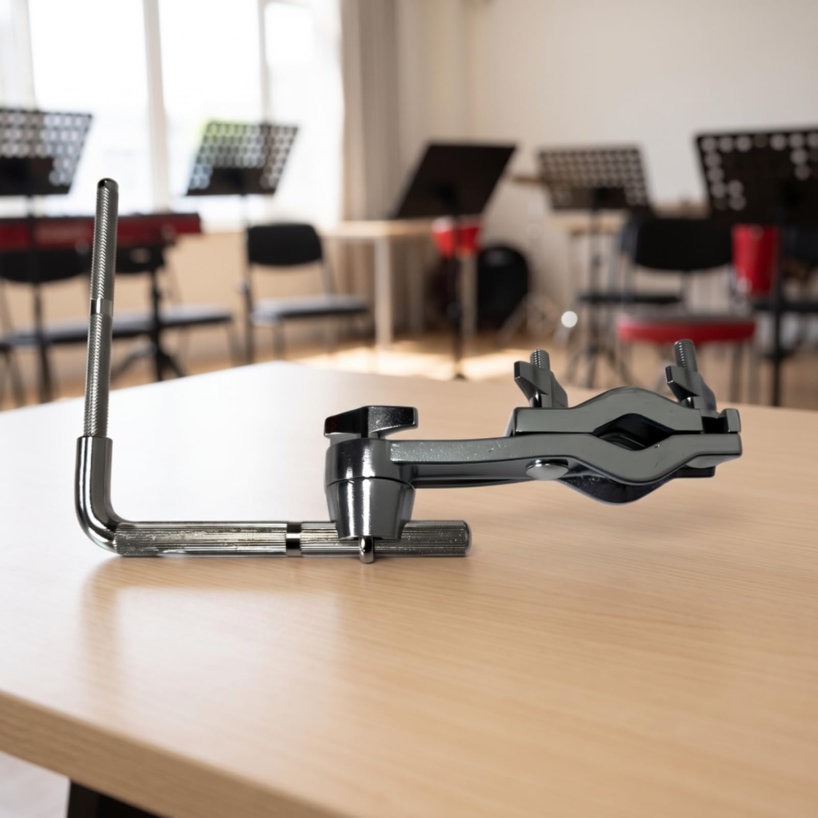 Morsetto Cromato Supporto Compatto Ferramenta per Batteristi, Percussionisti, Sala Prove, Morsetto Di Estensione Per Crash
