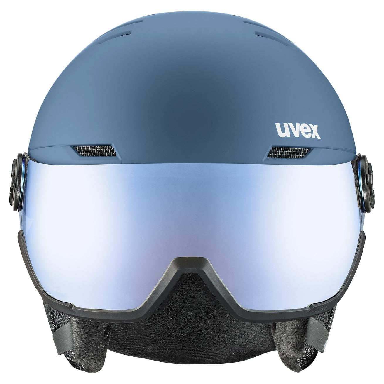 uvex wanted visor, casco da sci Unisex adulto, stone blue matt, 59-61 cm