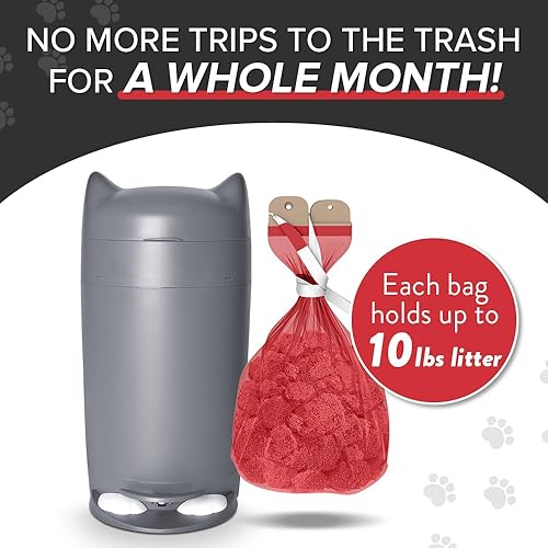 Miniatura 2 de RED ROCKET Kitty Twist'R - Cubo de basura  Receptáculo de basura sin olores Sistema de eliminación de desechos de gatos con cuchara, tecnología