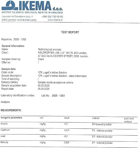 Lugols Iodine Solution 12% 100 ml 12% Iodine and 24% Potassium Iodine Drops Heiltropfen