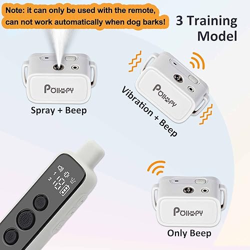 Miniatura 3 de Collar de entrenamiento para perros de citronela con control remoto y 2 receptores. No puede funcionar automáticamente, 3 modos de