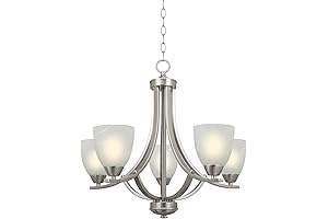 Kira Home Weston 24" Contemporary 5-Light Dining Room Chandelier