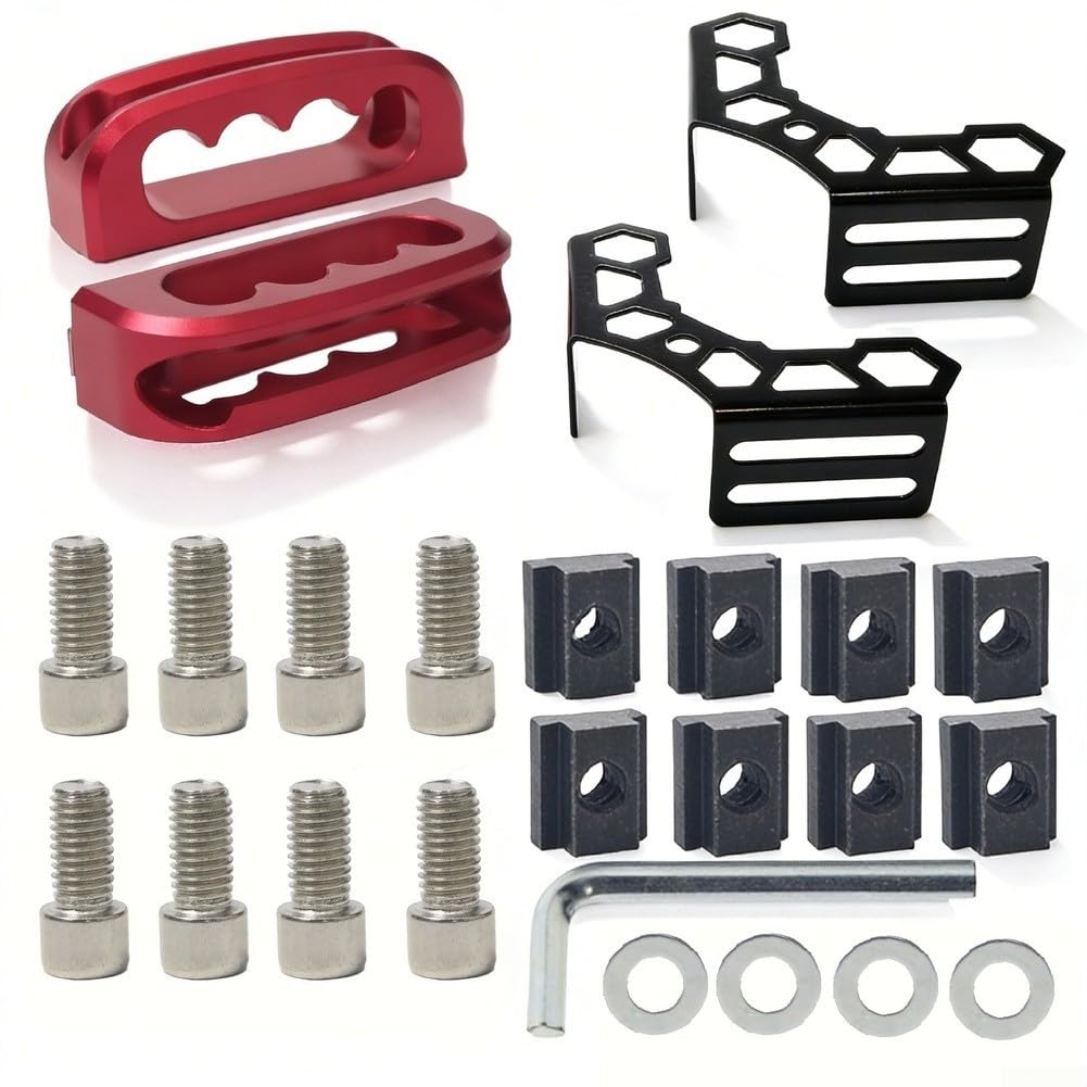 Tassello angolare in alluminio, morsetto antiscivolo compatibile per Tacoma 2005-2025, organizer per carico letto camion per PT278, per montaggio con sistema di ancoraggio a tacchetto