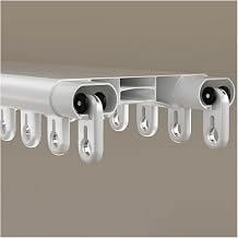 Outdoor Gazebo Double Curtain Track System, Bedroom/Living Room/Hospital/Office Sliding Conjoined Twin Row Rail Rod Ceiling Mount, 3ft-26ft Custom, Heavy Duty Aluminum  Color White , Size Length-