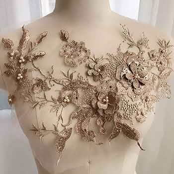 20 toppe a doppio strato in tulle con strass, ricamo, farfalle, accessori per fai da te, decorazione per vestiti, colore blu e verde