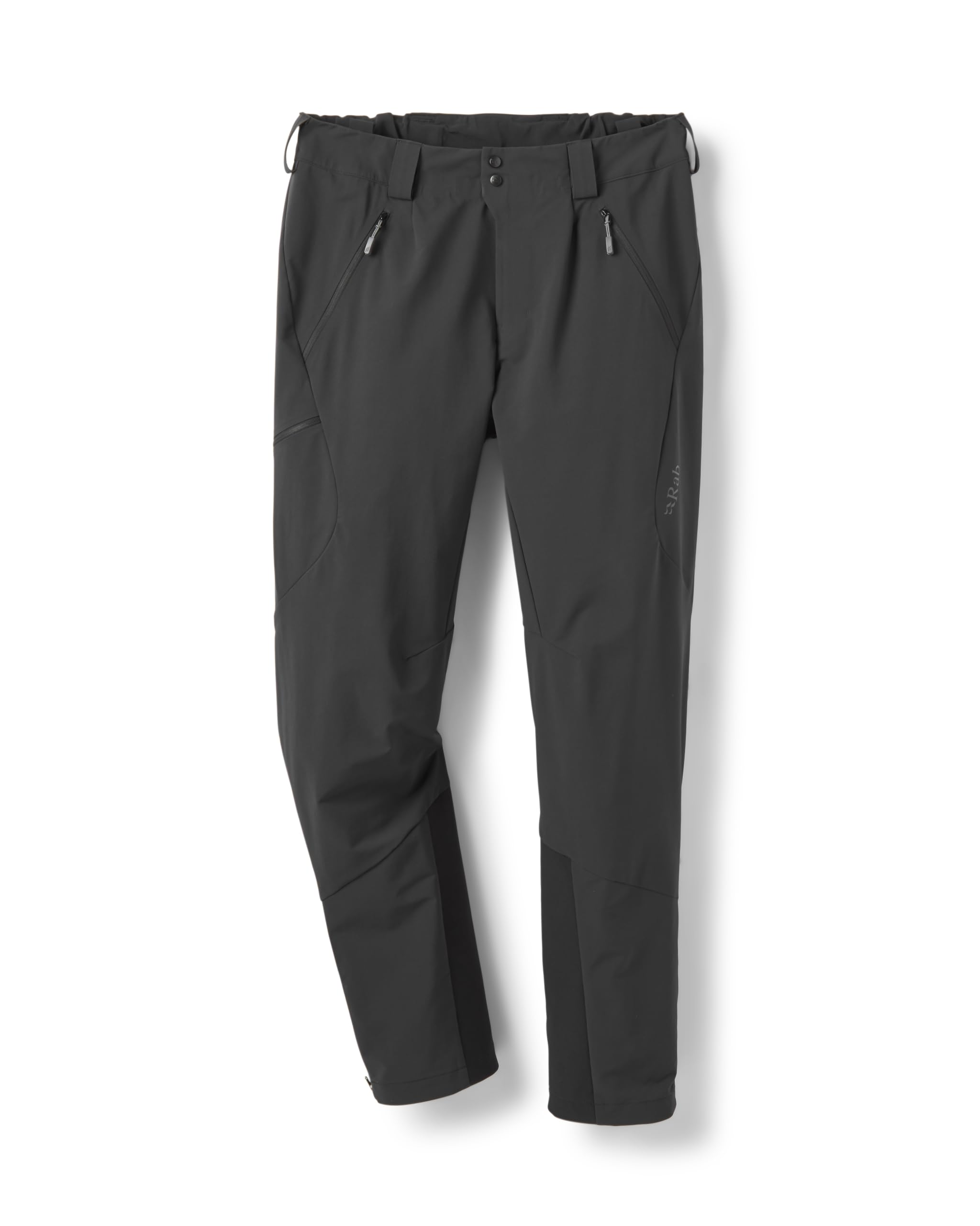 Rab Men's Black Ascendor As Pants - Mid-Weight Wind-Resistant Softshell Trousers For Hiking, Trekking, & Climbing - 32/32" Inseam