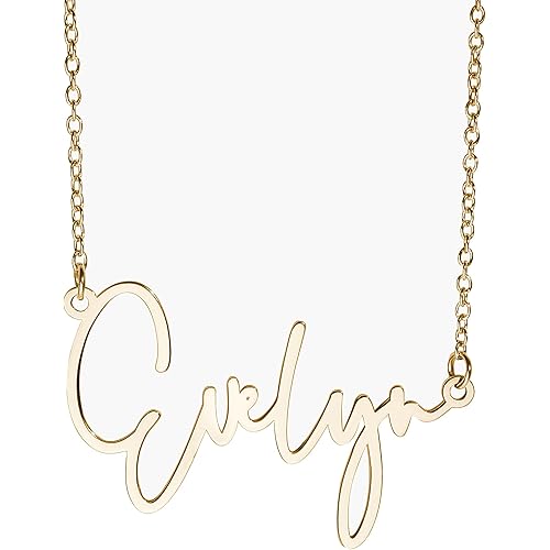 PicturesOnGold.com Custom Name Necklace For Women Personalized Name Necklace in Sterling Silver or Gold Necklace Personalized with any Name or Word