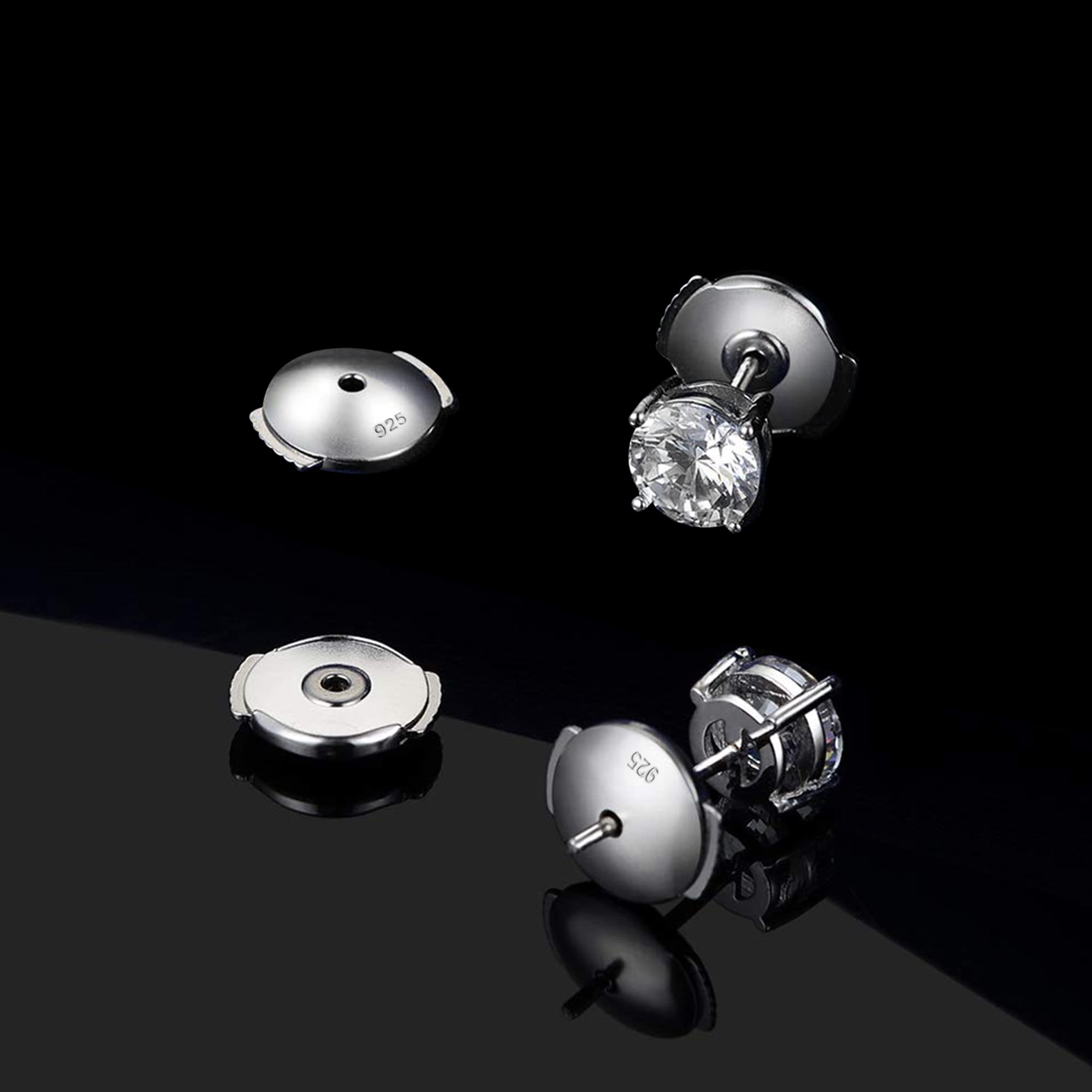 KISSPAT 4/8 Fermoirs Boucles Oreilles Doré Argenté Hipoalergénique Attache | 4/8 Fermoirs Doré Argenté Papillon Attache Création DIY Accessoires Bijoux Hipoalergénique