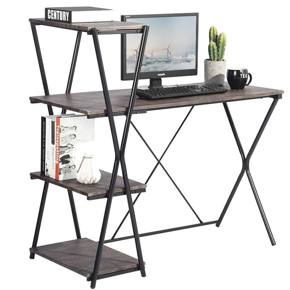Buy GreenForest Computer Desk with Shelves 43 Inch Writing Desk Workstation with 4Tier Bookcase
