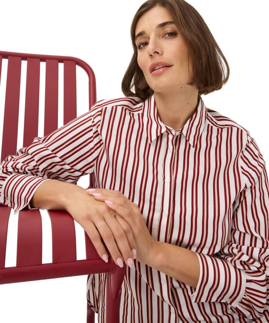 Brax Damen Style.vic Viscose Stripe Bluse (1er Pack)