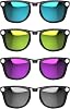 HIBLOKS 4Pcs Polarized Clip for Ray-Ban Meta Wayfarer Smart Glasses, Compatible with Ray-Ban Meta Wayfarer Standard (Size M) Protect Your Eyes, Cool and Fashion (Silver, Blue, Yellow, Purple)