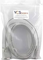 Vista 2 de YCS basics Cable de extensión DB9 de 9 pines serial/RS232 macho/hembra de 25 pies