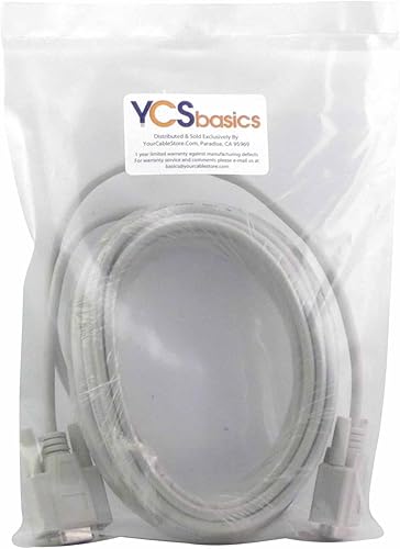 Miniatura 2 de YCS basics Cable de extensión DB9 de 9 pines serialRS232 machohembra de 25 pies