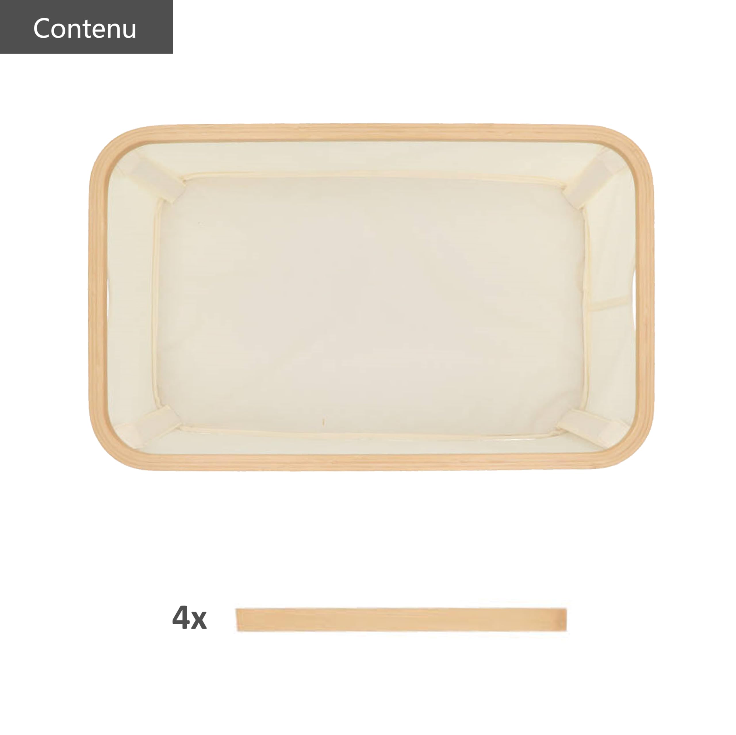 Corbeille a linge 45L - Beige - Panier a linge sale - Panier rangement - Panier a linge pliable - Corbeille a linge pliable