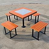 Utilisation polyvalente : ensemble de salle à manger d'extérieur pour divers lieux publics, tels que les rues, les parcs, les jardins, les cours, les balcons, les terrasses, les communautés, les panneaux d'arrêt de bus, les places, les centres commerciaux, les villas, les balcons, les clubs de loisirs, etc