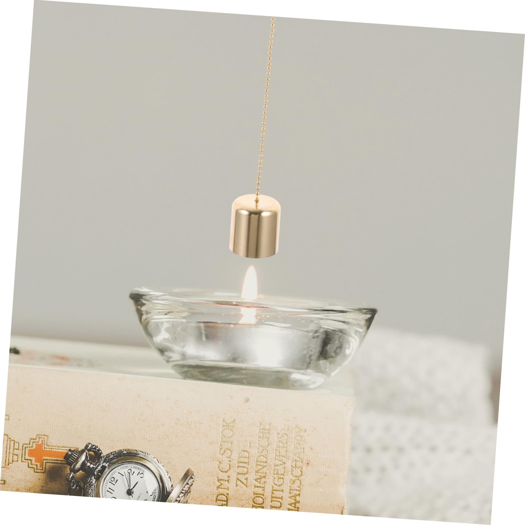 SOLUSTRE 2Pcs Candle Snuffer Caps Unique Small Candle Extinguishers for Scented Tea Light Jar Candles Decorative Home Accessory for Safe Wick Extinguishing