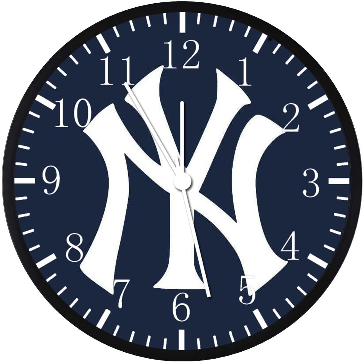 Wall Clock 12'' Glass Face Non-Ticking Nice Yankee Gift or Décor | Silent Non-Ticking, Nice for Gift or Décor
