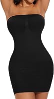 Betaven Strapless Shapewear Full Slip Dress for Women - Seamless Tummy Control Body Shaper Under Dresses