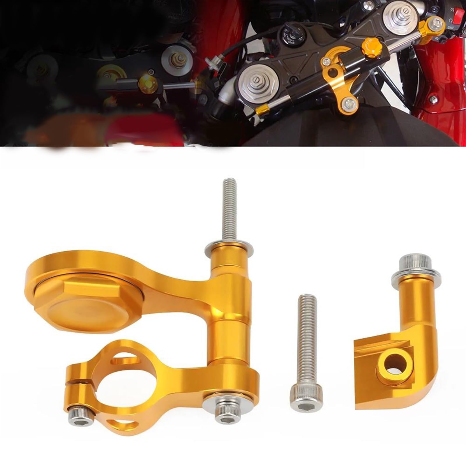 Motorräder Einstellbare Lenkung Stabilisieren Dämpfer Halterung Kit Für Yamaha YZFR6S YZF R6S 2006 2007 2008 2009