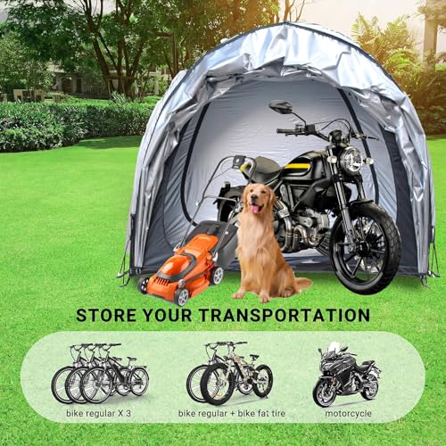 Tienda de campaña para bicicletas y scooter de exterior para 3 bicis 6