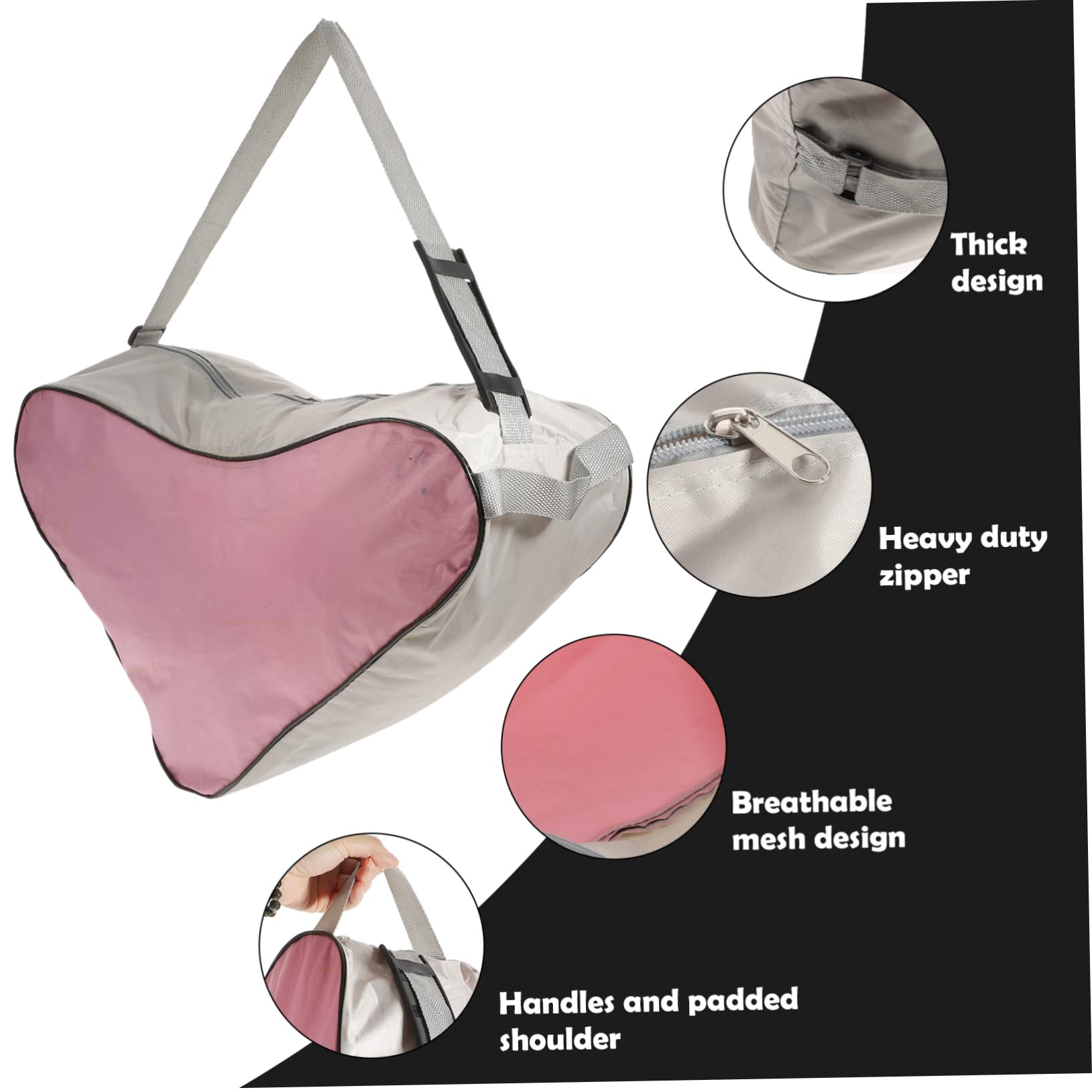 Toyvian Tracolla per Pattinaggio Alta Capacità Design per Ghiaccio e Inline Colore Rosa Facile e Utilizzare