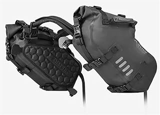 サドルバッグ ユニバーサルフィット オートバイパニエサイドバッグ 防水 18L/28L/48L 大容量 2個 モーターバッグ バイクサドルバッグ(Black-18l(9l-2 Pcs))