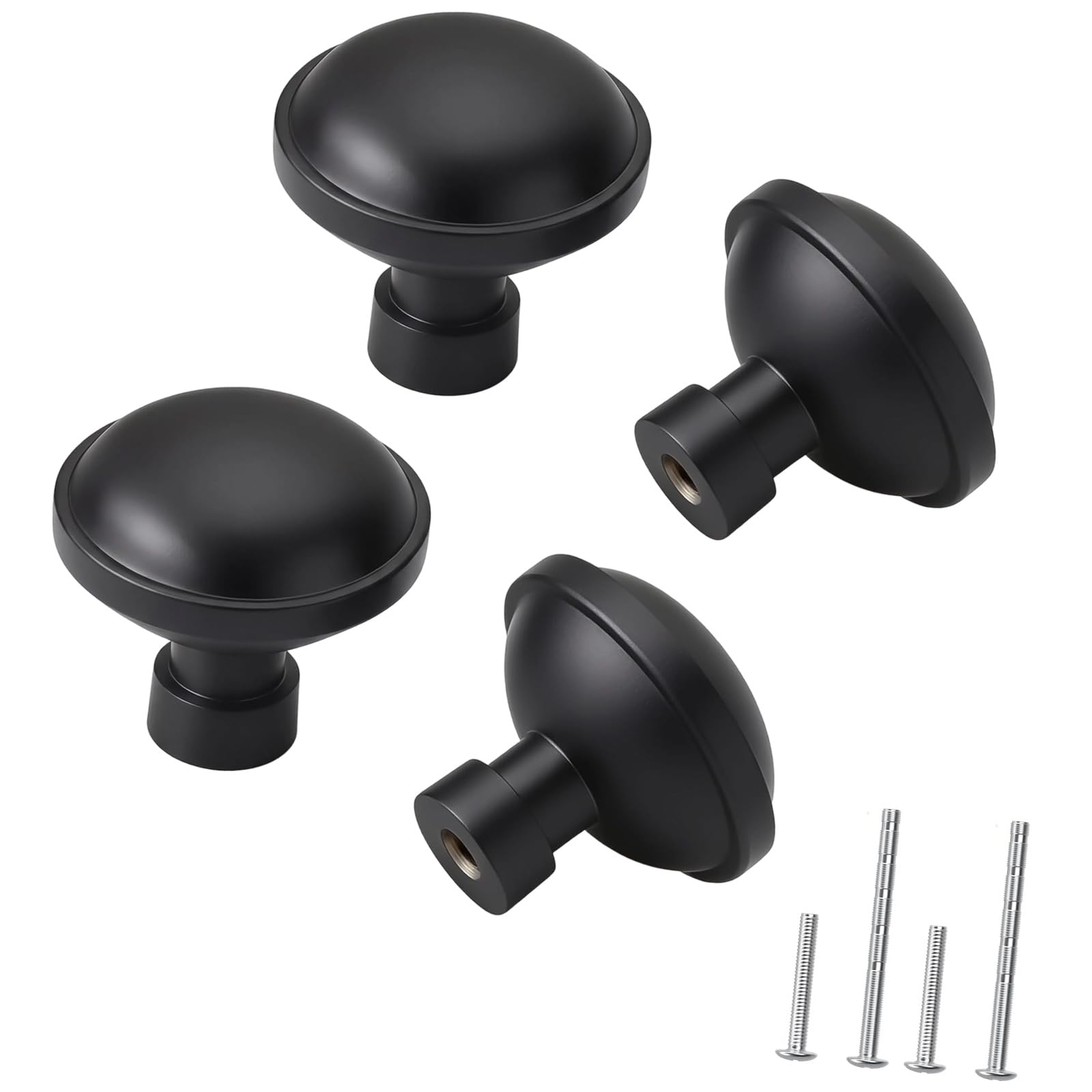 Shyyoulqe Black 4Pcs Furniture Drawer Decorative Handle Metal Alloy Dressers Knob Modern Cabinet Pull Handle Hardware Modern Drawer Pull Handles