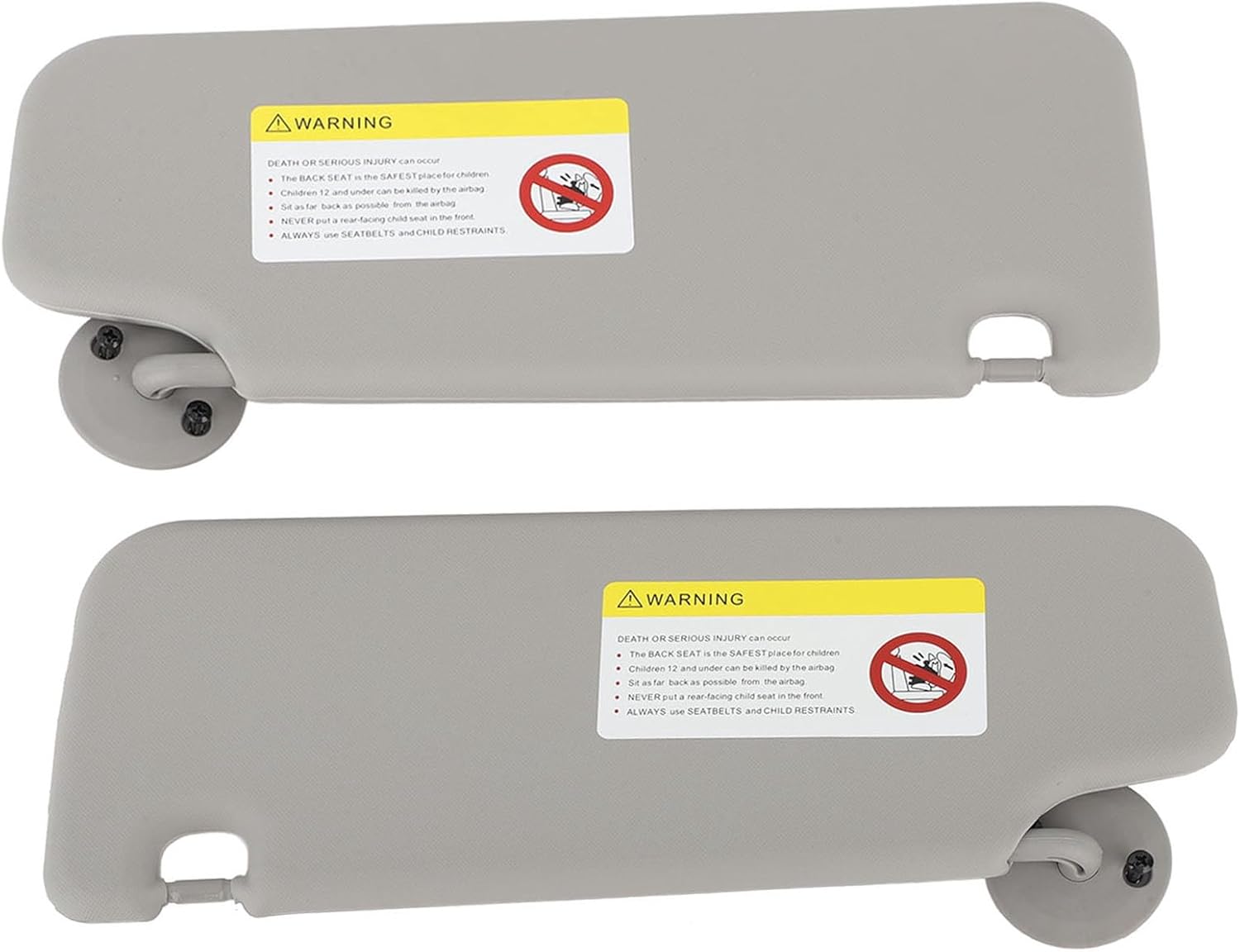 Driver Left Passenger Right Side Sun Visor,1 Pair Left Right Sun Visor Replacement Kit, Left Right Sun Visor with Mirror, Sunroof Car Sun Visor for Sonic Aveo 2012 to 2016 Grey