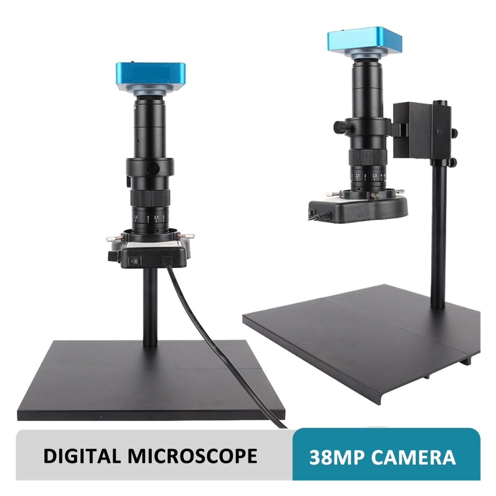 Przemysłowy Mikroskop Monokularowy HD 1080P HDMI USB Cyfrowy Wideo Kamera 180X Obiektyw Do PCB Tkanina Lutownicza Obserwuj(Microscope set)