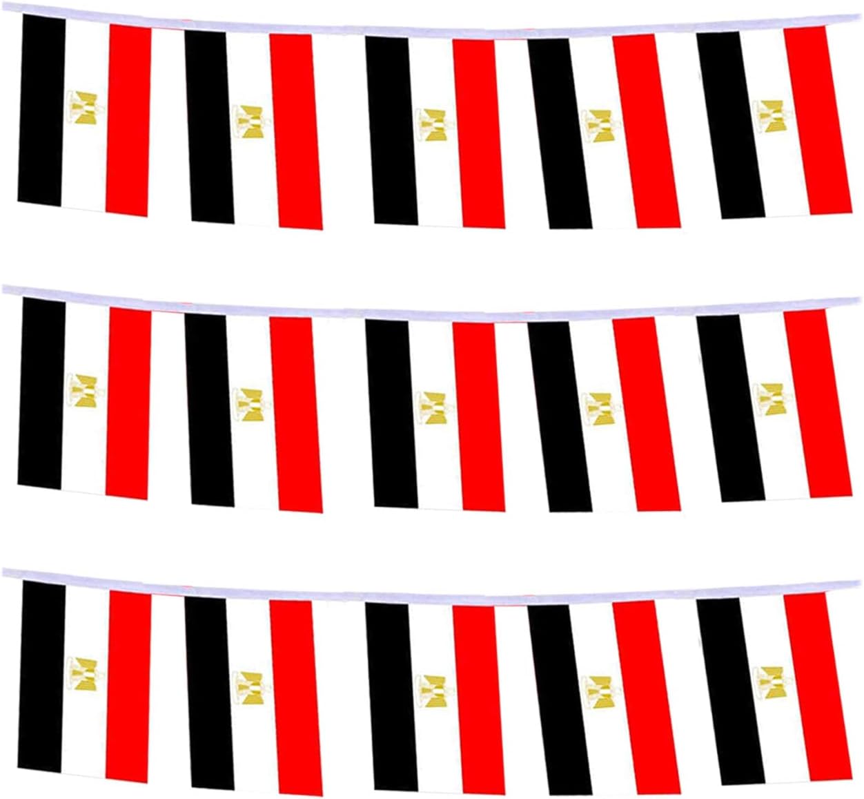 Egypt Flag Egyptian Flag, Small String Egypt Flags Mini Egyptian Flags Banner, Used for Party School Sports Events Patriotic Festival Decorations