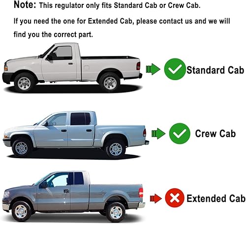 Miniatura 2 de YHTAUTO Elevalunas eléctrico delantero del lado del conductor y conjunto de motor para Ford F-150 2004-2008 (cabina estándar o tripulada)