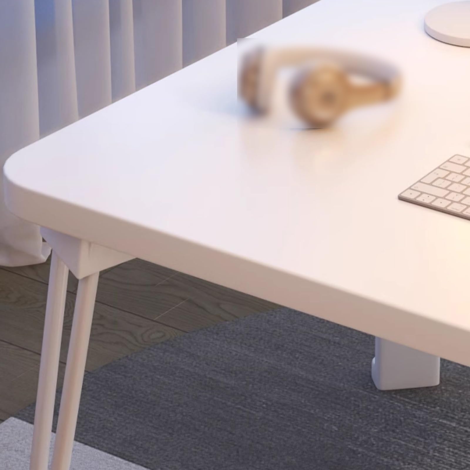 Table De Lit for Ordinateur Portable, Table for Lire, Écrire, Plateau-Repas Au Lit, sur Le Canapé Ainsi Qu'à La Maison Et Au Bureau(White,70 * 48 * 36cm)