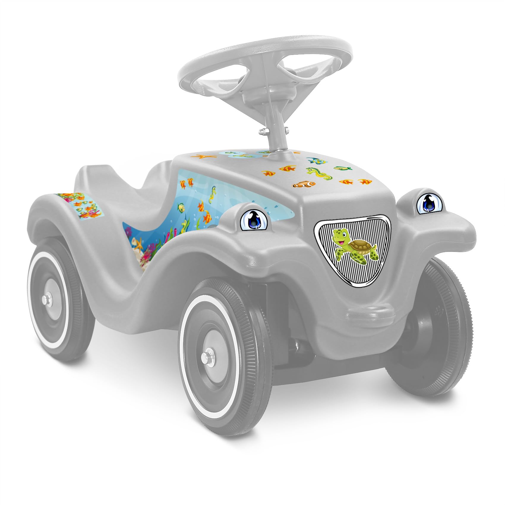 Finest Folia Sticker Set Compatible with Big Bobby Car Classic Sticker for Children's Vehicle, Ride-On Car Toy Car Design Film for Girls Boys R194 (01 Sea Animals)