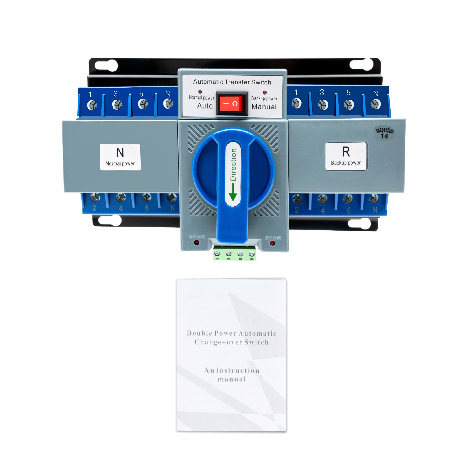 63A 4P 220V Notstrom Umschalter Lastumschalter Power Automatischer Transferschalter Manual Doppeltransferschalter Leistungsschalter Notstromumschalter FüR Home Häuser öFfentlichen PläTze
