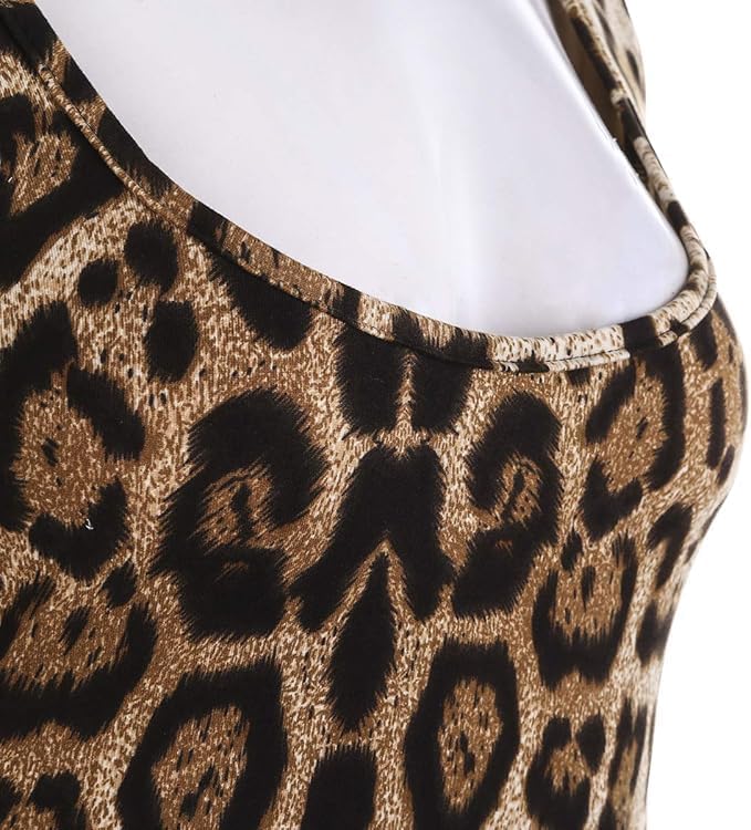 Women U Neck Backless Mini Dress Sexy Long Sleeve Leopard Cocktail Dresses Bodycon Hollow Cut Party Club Dress - Image 6