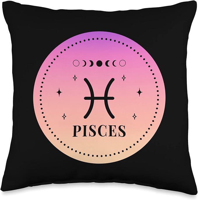 Birthday Pisces Women Zodiac Sign Pisces Throw Pillow