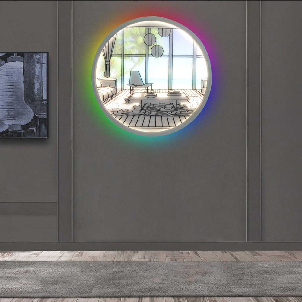 AVCULT Light Up Painting, RGB Wall Sconce,Dimming Wall Artwork Lamp, Wall Lighting Painting Decoration, Wall Mounted Lamps,Remote Control Ambience Lights, Life Home Decor LED Painting
