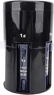 Automatischer 5 in 1 Münzsortierer, Digitale Münzzählmaschine mit 5 Münzröhren für US Münzen Pennies Nickels Dimes Quarters Dollars