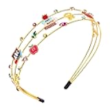 ANGLESJELL Teacher Headbands for Women Pencil Book Headband Crystal Rhinestone Headband Back to School Teacher Hair Accessories Outfits Teacher’s Day Appreciation Gifts (Style B)