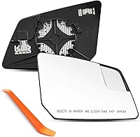 Oleycaw Chevy Traverse & GMC Acadia Passenger Right Side Mirror Glass 2013-2017 Power Heated w/ Backing Plate & Wide-Angle View