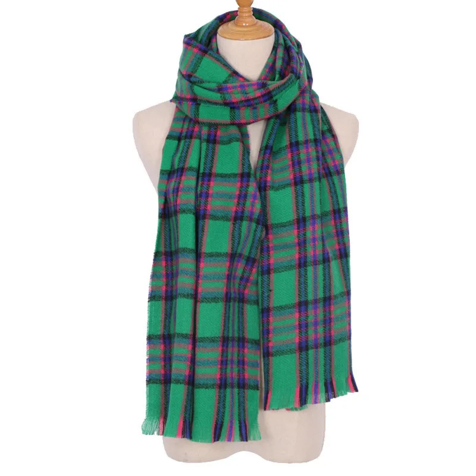 Sciarpa Donna Scialle Uomo Sciarpa Scozzese da Donna in Inverno, Colore alla Moda Abbinato al Collo Caldo Regalo per Coppia