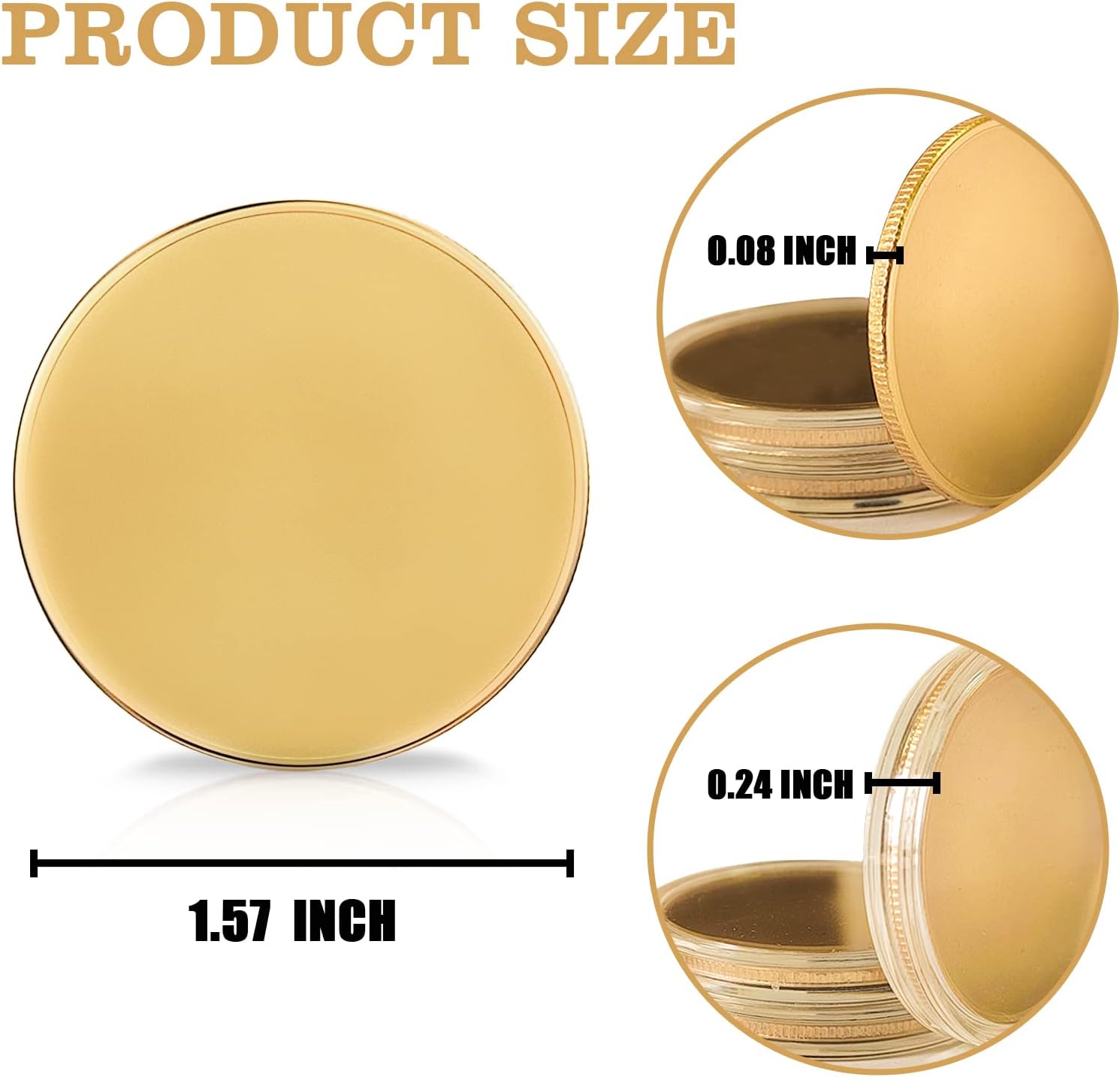 8 Pack Blank Challenge Coin Laser Engraving Coins Blanks with Threaded Edges and Acrylic Protection Box - 40mm Laser Engravable Patterns for DIY Crafts Travel and Commemorative Collections