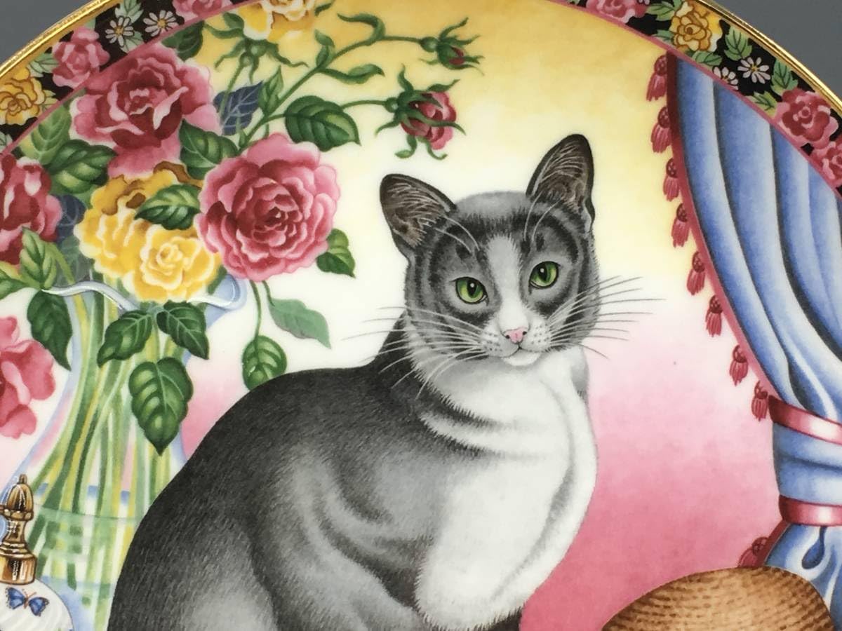 エインズレイ猫の置物 エインズレイ猫の置物 Aynsley 】エインズレイ 猫の絵皿