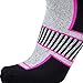 Pure Athlete Snowboard Socks - Comfortable Warm Outdoor Socks for Skiing and Snowboarding - Warm Board Socks, Ski Socks for Men and Women (Black-White-Neon Pink, Small)