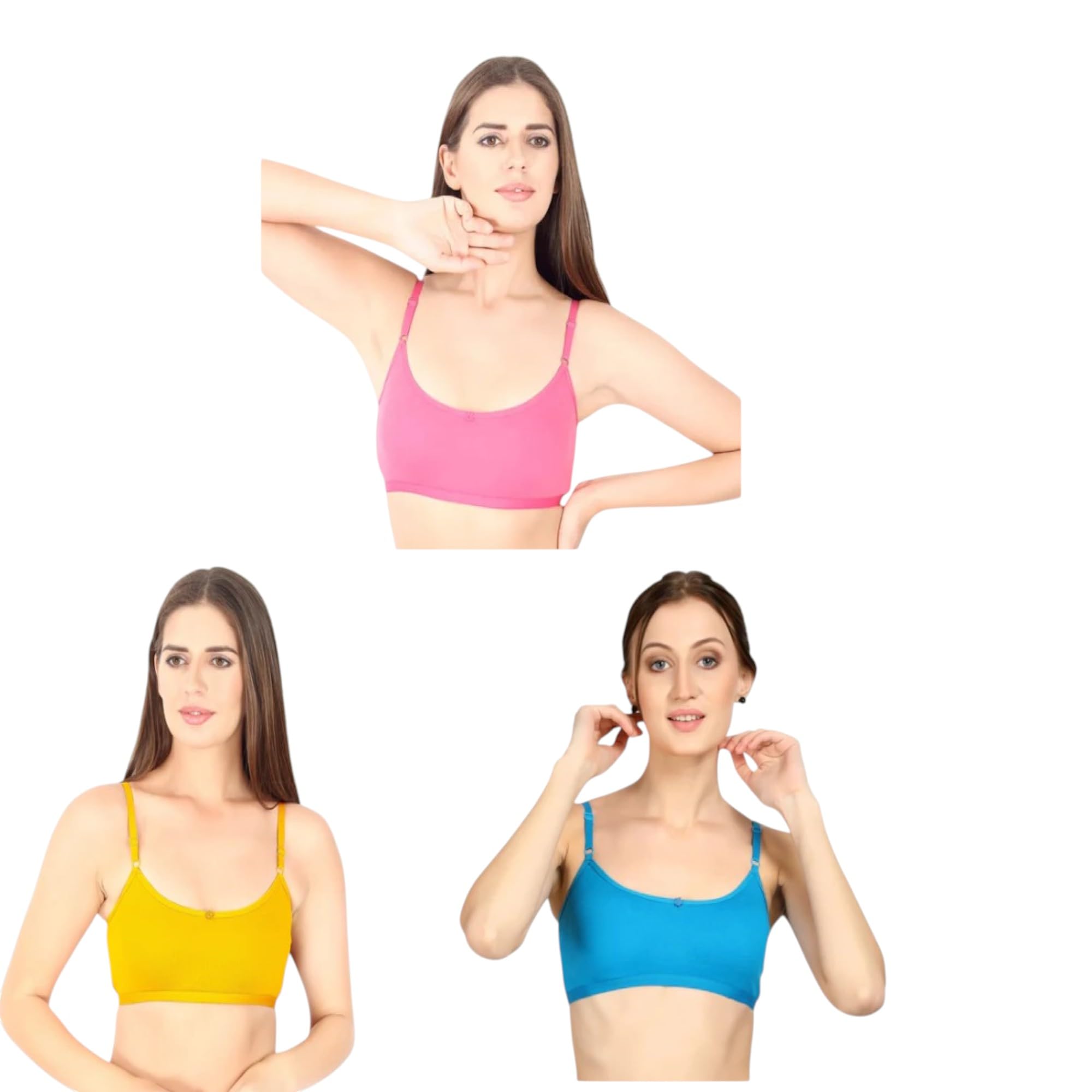 prithvi Teenage Bra,Seamless Cup,Full Coverage Womens Bra, Seamless Cup|Wire Free (Random Colours)-picture-33