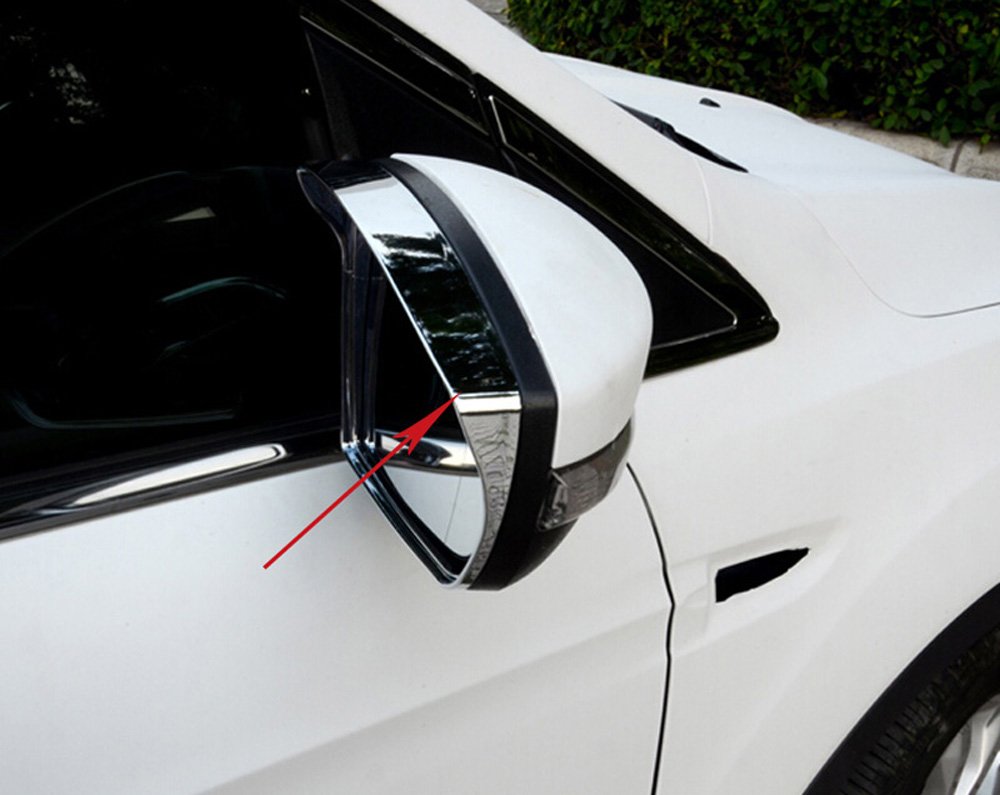 Kadore for Ford Kuga Escape 2012-2015 ABS Chrome Rear View Side Mirror Rain Board Sun Visor Shade Shield 2PCS/SET