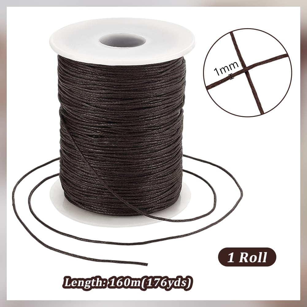 Corde Pour Bracelet 4 M De Cordon Coton Ciré 1mm Gris Clair Pour Bijoux Bracelet Collier Fil Bracelet