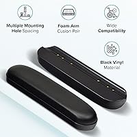 Vista 4 de AlveyTech Almohadillas de vinilo para reposabrazos de 10 pulgadas, juego de repuesto para silla de ruedas manual Invacare, scooters médicos